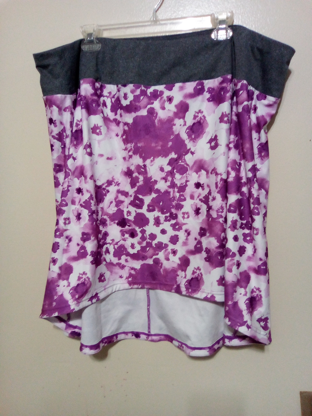 Full Beauty Sport Women's Purple Floral Strapless Skirt 1x(22/24) A-10